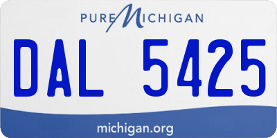 MI license plate DAL5425