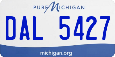 MI license plate DAL5427