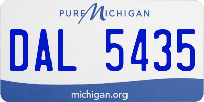 MI license plate DAL5435