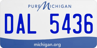 MI license plate DAL5436