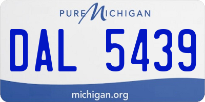 MI license plate DAL5439