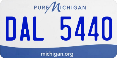 MI license plate DAL5440