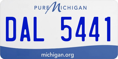 MI license plate DAL5441