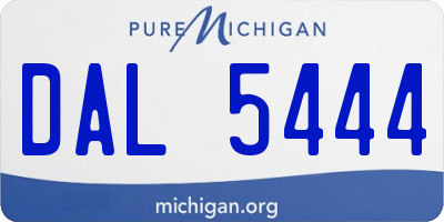 MI license plate DAL5444