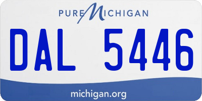 MI license plate DAL5446