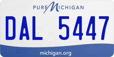 MI license plate DAL5447