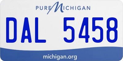 MI license plate DAL5458