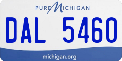 MI license plate DAL5460