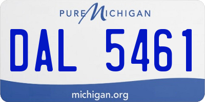 MI license plate DAL5461
