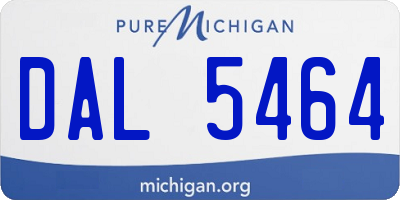 MI license plate DAL5464