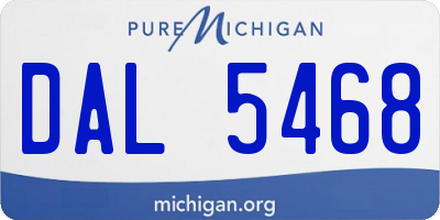 MI license plate DAL5468
