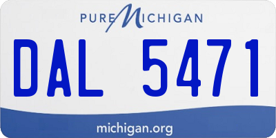 MI license plate DAL5471