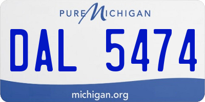 MI license plate DAL5474