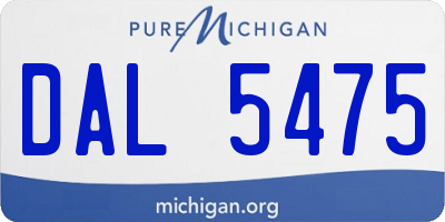 MI license plate DAL5475