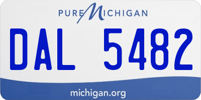 MI license plate DAL5482