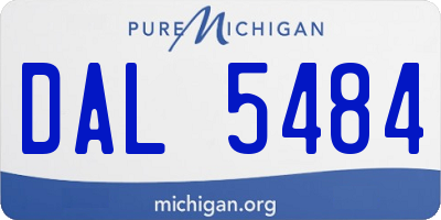 MI license plate DAL5484