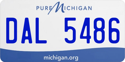 MI license plate DAL5486