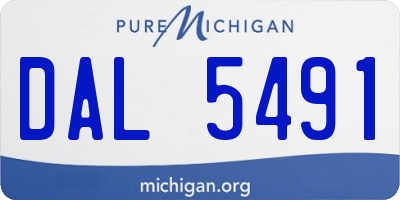 MI license plate DAL5491