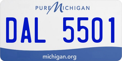 MI license plate DAL5501