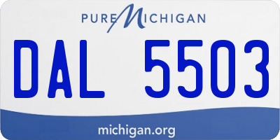 MI license plate DAL5503