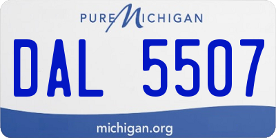 MI license plate DAL5507