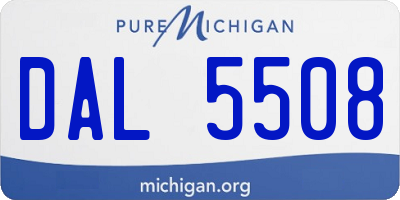 MI license plate DAL5508