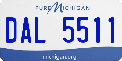 MI license plate DAL5511