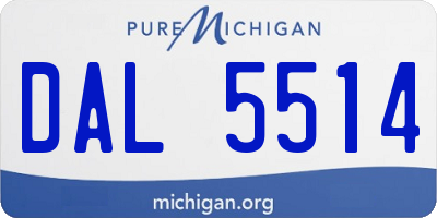 MI license plate DAL5514