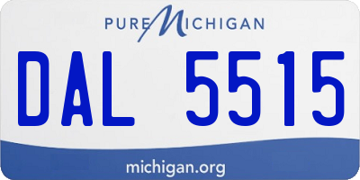 MI license plate DAL5515