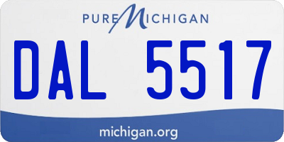 MI license plate DAL5517