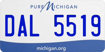 MI license plate DAL5519