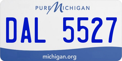 MI license plate DAL5527