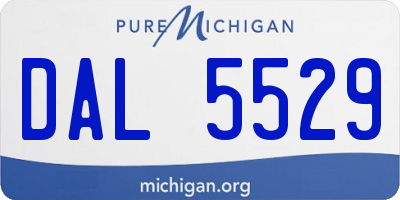 MI license plate DAL5529