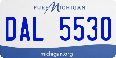 MI license plate DAL5530