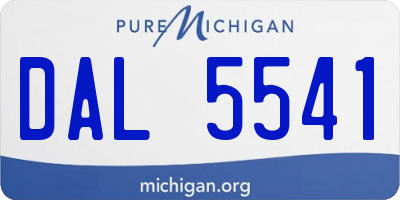 MI license plate DAL5541