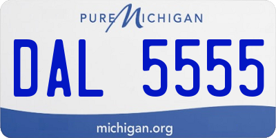 MI license plate DAL5555