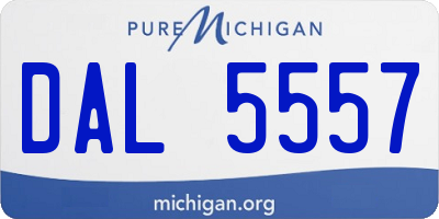 MI license plate DAL5557