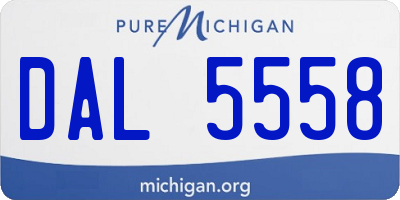 MI license plate DAL5558