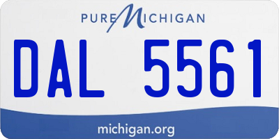 MI license plate DAL5561