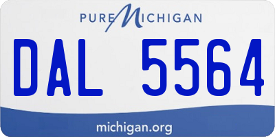 MI license plate DAL5564
