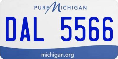 MI license plate DAL5566