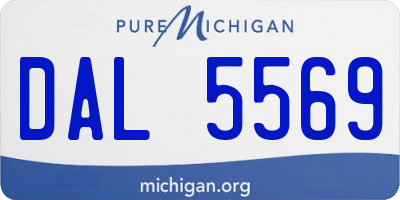 MI license plate DAL5569