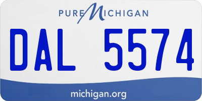 MI license plate DAL5574