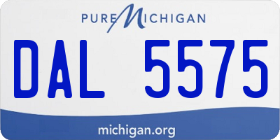 MI license plate DAL5575