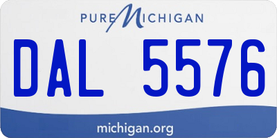 MI license plate DAL5576