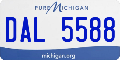 MI license plate DAL5588