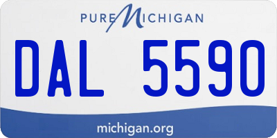 MI license plate DAL5590