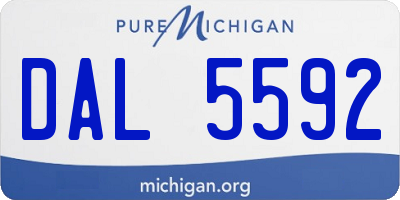 MI license plate DAL5592