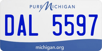 MI license plate DAL5597