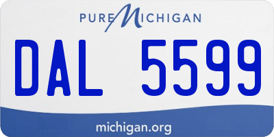 MI license plate DAL5599